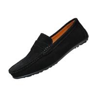 Hixingo Scarpe da Guida da Uomo in Pelle (890 Nero,43)