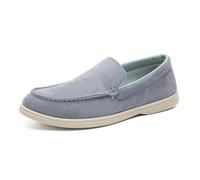 Hixingo Scarpe da Guida da Uomo in Pelle (C-3 Grigio,41)