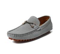 Hixingo Scarpe da Guida da Uomo in Pelle (K09 Grigio,44)
