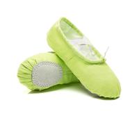 Hixingo Scarpe Danza Classica Donna, Scarpe da Ballo Donna Mezze Punte Danza Classica Tela Scarpette da Ballo Mezze Punta Suola Spezzata (HF004-Verde,35)