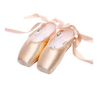 Hixingo Scarpe Danza Classica Donna, Scarpe da Ballo Donna Mezze Punte Danza Classica Tela Scarpette da Ballo Mezze Punta Suola Spezzata (42,Beige Satinato)