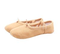 Hixingo Scarpe Danza Classica Donna, Scarpe da Ballo Donna Mezze Punte Danza Classica Tela Scarpette da Ballo Mezze Punta Suola Spezzata (Cachi,38)