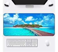 Hixingo Scenario Cittadino Tappetino Mouse, Tappetino Mouse XXL/XL/L, Tappetino Mouse Gaming con Base in Antiscivolo e Bordi Cuciti, Mouse Pad per Ufficio e Casa (900x400x3mm,cavalletto)