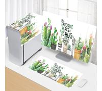 Hixingo Set 3 Pezzi Custodia Protettiva Monitor PC Compatibile, per PC Desktop Protezione per CPU, Monitor + Tastiera + Custodia per Computer Antipolvere (20”-22”,Bonsai)