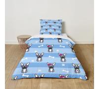 Hixingo Set Copripiumino per Bambini in Microfibra,Colorato Copripiumino e Federe,Copripiumino con Cerniera Stampa Animale 3D Carino per Ragazzi e Ragazze (bulldog francés,135x200+80x80cm)