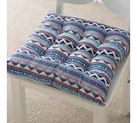 Hixingo Set da 2 Cuscini da Esterno con Cinghie, Confortevole Resistente Cuscini Sedie Cucina Lavabili, Cuscini per Sedie Modernità (40x40cm(Set da 2),Boho)