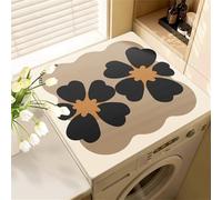 Hixingo Stampato in 3D Copri Lavatrice per Interno, Diatomite Tappetino Lavatrice, Sopra Universale Tappetino Antiscivolo, per Frigorifero, Cucina, Asciugatrici, Bagni (fiori 3,60x60cm)