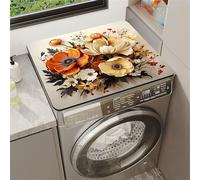 Hixingo Style de Fleur 3D Copri Lavatrice per Interno, Diatomite Tappetino Lavatrice, Sopra Universale Tappetino Antiscivolo, per Frigorifero, Cucina, Asciugatrici, Bagni (Grappolo di fiori,50x60cm)