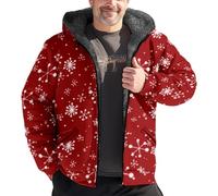 Hixingo Sweat a Capuche Homme avec Poches, XXS-4XL Chaleur Épaisse Veste Automne Hiver Complet Fermeture, Sweats à Capuche Manches Longues Sportswear Hoodie Survêtements (Fiocchi di Neve,XXS)