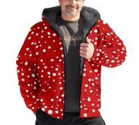 Hixingo Sweat a Capuche Homme avec Poches, XXS-4XL Chaleur Épaisse Veste Automne Hiver Complet Fermeture, Sweats à Capuche Manches Longues Sportswear Hoodie Survêtements (Neve Bianca,4XL)