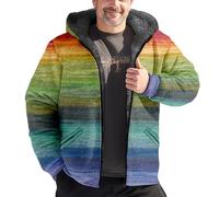 Hixingo Sweat a Capuche Homme avec Poches, XXS-4XL Chaleur Épaisse Veste Automne Hiver Complet Fermeture, Sweats à Capuche Manches Longues Sportswear Hoodie Survêtements (Arcobaleno,L)