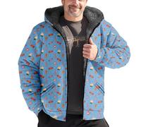 Hixingo Sweat a Capuche Homme avec Poches, XXS-4XL Chaleur Épaisse Veste Automne Hiver Complet Fermeture, Sweats à Capuche Manches Longues Sportswear Hoodie Survêtements (Caramelle Natalizie,XXS)