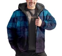 Hixingo Sweat a Capuche Homme avec Poches, XXS-4XL Chaleur Épaisse Veste Automne Hiver Complet Fermeture, Sweats à Capuche Manches Longues Sportswear Hoodie Survêtements (Blu sfumato,3XL)