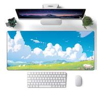 Hixingo Tapis de Souris XXL/XL/L, Jardin d'anime Tapis de Souris Gamer, Accessoire Bureau avec Bords Cousus, Mouse Pad en Base Antidérapante, Convient pour Gaming (Prairie,900x400x3mm)