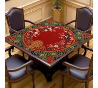 Hixingo Tappetino da Gioco per Mahjong Motivi in Stile Cinese (Gazza,50x50cm)