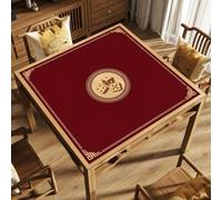 Hixingo Tappetino Mahjong Motivo a Dadi Stile Cinese (Rosso,60x60cm)