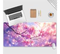 Hixingo Tappetino Mouse, Serie Rosa Sakura, Tappetino Mouse XXL/XL/L, Tappetino Mouse Gaming con Base in Antiscivolo e Bordi Cuciti, Mouse Pad per Ufficio e Casa (Sakura 4,600x300x3mm)