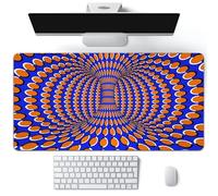 Hixingo Tappetino Mouse, Tappetino Mouse XXL/XL/L, 3D Illusioni Ottiche Tappetino Mouse Gaming con Base in Antiscivolo e Bordi Cuciti, Mouse Pad per Casa Ufficio (Arancione,600x300x3mm)