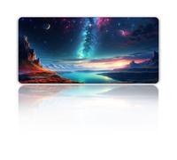 Hixingo Tappetino Mouse, Tappetino Mouse XXL/XL/L, 3D Paesaggio dell'aurora Tappetino Mouse Gaming con Base in Antiscivolo e Bordi Cuciti, Mouse Pad per Casa Ufficio (Fiume,600x300x3mm)