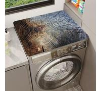 Hixingo Tappetino per Lavatrice Antiscivolo, Copri Lavatrice per Interno Motivo Legno 3D Tappetino Protezione Superiore per Asciugatrice per Frigorifero, Cucina, Bagni (Blu,30x40cm)