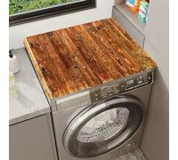 Hixingo Tappetino per Lavatrice Antiscivolo, Copri Lavatrice per Interno Motivo Legno 3D Tappetino Protezione Superiore per Asciugatrice per Frigorifero, Cucina, Bagni (Caffè,30x40cm)