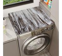 Hixingo Tappetino per Lavatrice Antiscivolo, Copri Lavatrice per Interno Motivo Legno 3D Tappetino Protezione Superiore per Asciugatrice per Frigorifero, Cucina, Bagni (Bianco Sporco,60x60cm)