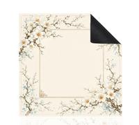 Hixingo Tappetino per Mahjong Fiore di Pruno Stile Cinese (Beige)