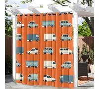 Hixingo Tende per Gazebo con Occhielli, 1 Pezzi di Tenda da Esterno, Idrorepellente, per Giardino/Patio Protezione Solare e Privacy, 3D Camion (Arancione 01,140x175cm)