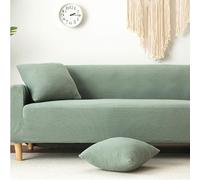 Hixingo Tinta Unita Copridivano 1 2 3 4 Posti, Telo Copridivano Elasticizzato, Copri Divano Antiscivolo, Copridivani Spesso Tutto Compreso, Sofa Cover Resistente Graffi (Verde Chiaro,2 Posti)