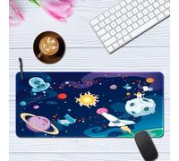 Hixingo Universo dei Cartoni Animati Tappetino Mouse, Tappetino Mouse XXL/XL/L, Tappetino Mouse Gaming con Base in Antiscivolo e Bordi Cuciti, Mouse Pad Ufficio,Casa (1000 * 500 * 3mm,spazio)