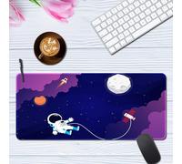 Hixingo Universo dei Cartoni Animati Tappetino Mouse, Tappetino Mouse XXL/XL/L, Tappetino Mouse Gaming con Base in Antiscivolo e Bordi Cuciti, Mouse Pad Ufficio,Casa (700 * 300 * 3mm,astronauta)