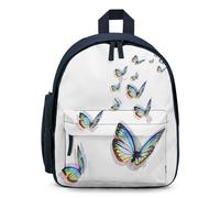 Hixingo Zaino per Bambini per 3-10Anni, Stampa a Farfalla, Zaino Scuola per Ragazze e Ragazzi, per Asilo Nido Scuola Materna, Leggero e Spazioso (Felicità e gioia)