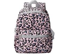 Hixingo Zaino per Bambini Piccoli e Elementari 4-10Anni, Zaino Scuola per Ragazze e Ragazzi in Stile Cartone Animato Leggero e Spazioso (Stampa leopardata rosa,23x12x29cm)