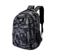 Hixingo Zaino Scuola, Zainetto per Scuola Superiore Università, Zaino Lavoro Zaino da Viaggio Zaino Capiente, Zaino per Scuole Escursionismo Campeggio (Nero,46x32x15cm)