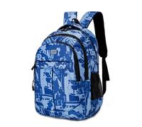 Hixingo Zaino Scuola, Zainetto per Scuola Superiore Università, Zaino Lavoro Zaino da Viaggio Zaino Capiente, Zaino per Scuole Escursionismo Campeggio (Blu,46x32x15cm)
