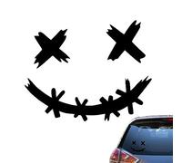 HiXip Adesivo caschi Sorriso, Decalcomanie Decorative Impermeabili per faccine sorridenti per Auto, Smile Sticks, Smile Face Decal per Auto Biciclette Elettriche Moto, Adesivi Caschi