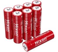 Hixon Batteria ricaricabile al litio AA, nuova funzione di promemoria a bassa tensione, 3500 mWh 1,5 V costante, 8 batterie AA ricaricabili a lunga durata da 1,5 V