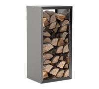 hiyard Wooker - Scaffale per legna da ardere, 49 x 99 cm, colore: Nero opaco