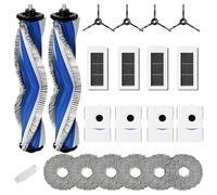 HIYOUNG Accessori per robot aspirapolvere Ecovacs Deebot X5/X5 Pro Omni, 2 spazzole principali, 6 panni per la polvere, 4 filtri, 4 spazzole laterali, 20 pezzi