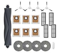 HIYOUNG Accessori Ricambi per Xiaomi X20+/X10+,per Dreame L10s Ultra/L10 Ultra,6 Sacchetti di Polvere Ricambio,4 Panni Mop,1 Spazzola Principale,4 Filtri Antipolvere,4 Spazzole Laterali