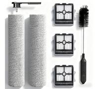 HIYOUNG Set di accessori per Tineco Floor One Stretch S6/Switch S6/S7 Stretch Ultra/S6 Stretch Lite/S9 Artist/i6 Stretch/i5 Stretch,2 Spazzole a Rullo,1 manico,3 filtri,1 Spazzola di Pulizia,ricambi