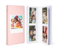HIYQIN Album fotografico per Instax Wide Film 3,5 x 4,25, 64 tasche album fotografico con finestra per foto adatto per Fujifilm Instax Wide 400/300/210/200/Polaroid 600 i-Type, rosa