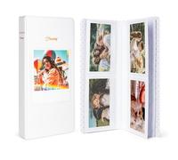 HIYQIN Album fotografico per Instax Wide Film 3,5 x 4,25, 64 tasche album fotografico con finestra per foto adatto per Fujifilm Instax Wide 400/300/210/200/Wide EVO/Polaroid 600 i-Type, bianco