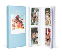 HIYQIN Album fotografico per Instax Wide Film 3,5 x 4,25, 64 tasche album fotografico con finestra per foto adatto per Fujifilm Instax Wide 400/300/210/200/Polaroid 600 i-Type, blu