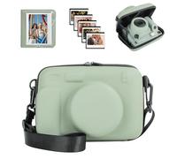 HIYQIN Borsa per Fotocamera Compatibile con Fujifilm Instax Wide 400, per Instax WIDE 400/210/300 Custodia Rigida in EVA con Album Fotografico, Cornici Magnetiche e Tracolla - Verde