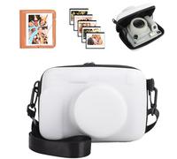 HIYQIN Borsa per Fotocamera Compatibile con Fujifilm Instax Wide 400, per Instax WIDE 400/210/300 Custodia Rigida in EVA con Album Fotografico, Cornici Magnetiche e Tracolla - Grigia