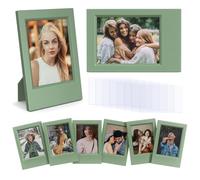 HIYQIN Cornici per Foto 2x3 - Confezione da 8 Cornici Compatibili con Fujifilm Instax 3” Pellicola - Cornice Piccola per Foto Portafoto Polaroid - Verde