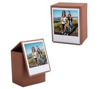 HIYQIN Custodia per foto Instax Wide Film, 8,9 x 10,8 cm, adatta per Fujifilm Instax Wide 400/300/210/Wide EVO, porta foto per Polaroid 600/I-Type/OneStep2 Instant Film - Marrone