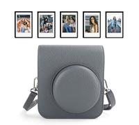 HIYQIN Custodia per fotocamera compatibile con Fuji Instax Mini 41, custodia protettiva con cornici magnetiche, borsa per il trasporto con tracolla - Grigio