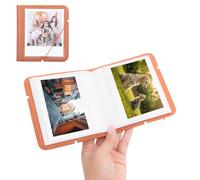 HIYQIN Elegante piccolo album fotografico per fotocamera istantanea Instax Wide, 28 tasche, stile retrò, adatto per Fujifilm Instax Wide 400/300/200/per Polaroid Now+/I-Type/OneStep2, marrone